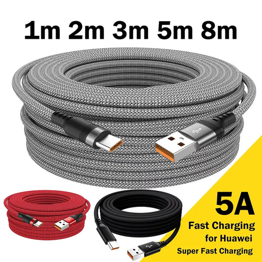 USB Type C Cable 5A Super Fast Charge Cable