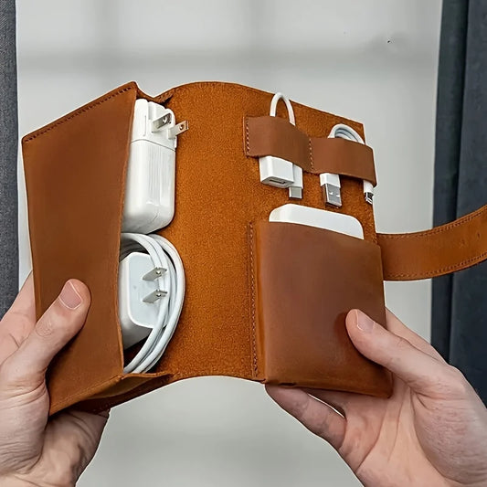 Multi-Compartment Travel Organizer for Cables Chargers