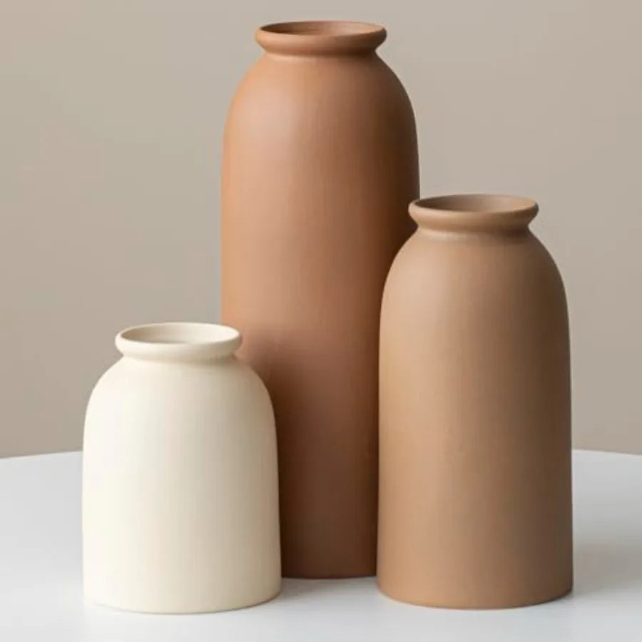 3 Pieces Large Decorative Ceramic Vase Set