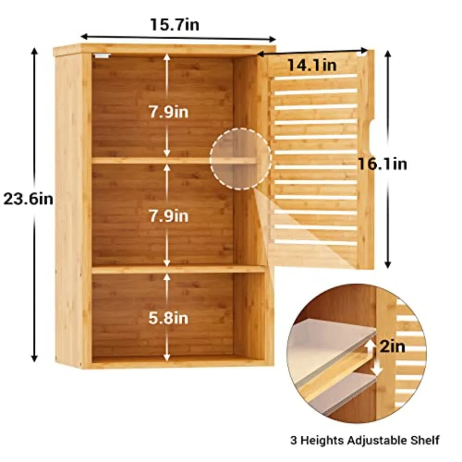 Bathroom Wall Cabinet Wooden Medicine Cabinet