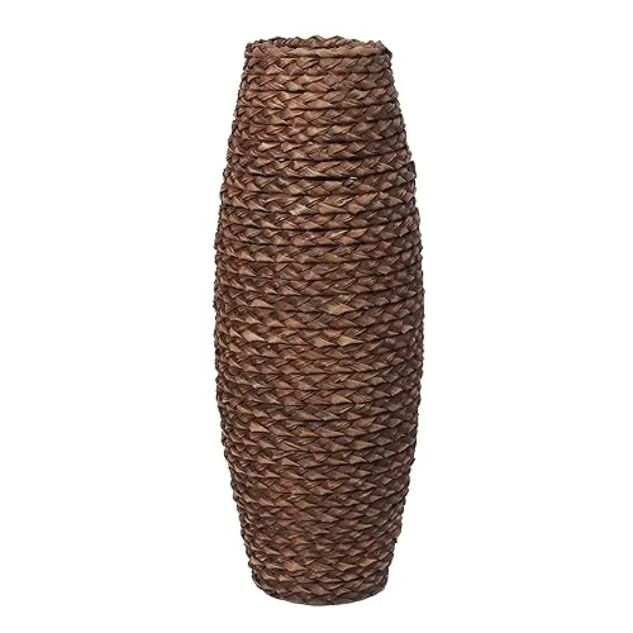 Tall Bamboo Wood Floor Vase 26" High