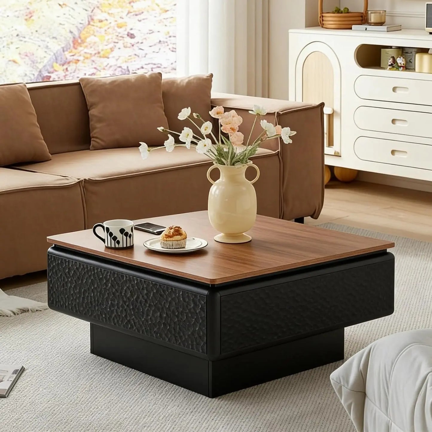 Solid Wood Square Coffee Table