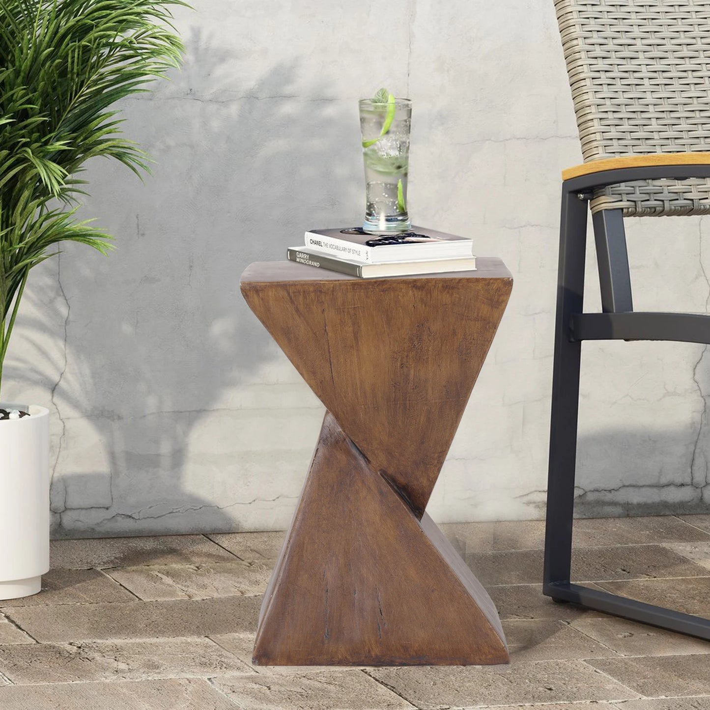 Modern Geometry Side Table for Indoor and Outdoor