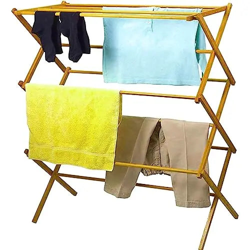 Bamboo Folding Laundry Drying Rack