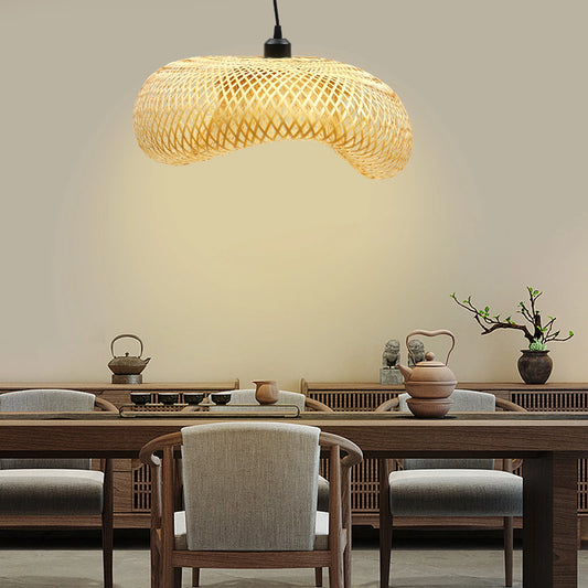 Bamboo Wicker Rattan Hanging Ceiling Lamp