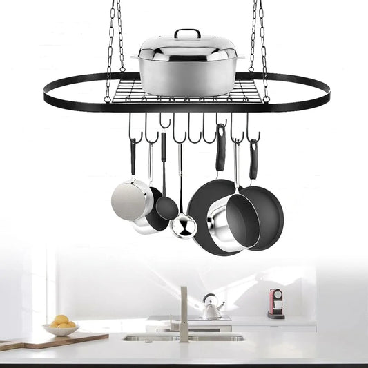Pot Pan Rack Decorative Wall Mounted Storage