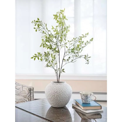 White Ceramic Textured Flower Vase