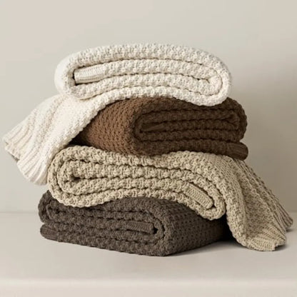 Chunky Chenille Knit Throw Blanket for Couch