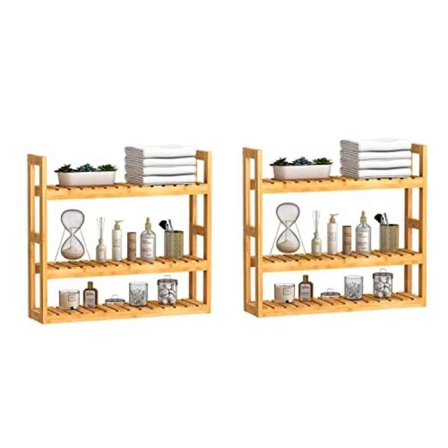 Bathroom Shelf 3-Tier Wall Mount Storage Rack