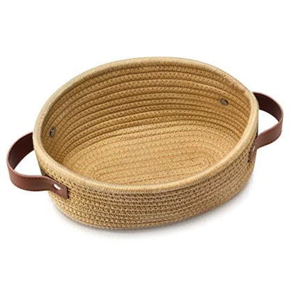 Small Woven Mini Cotton Rope Storage Basket