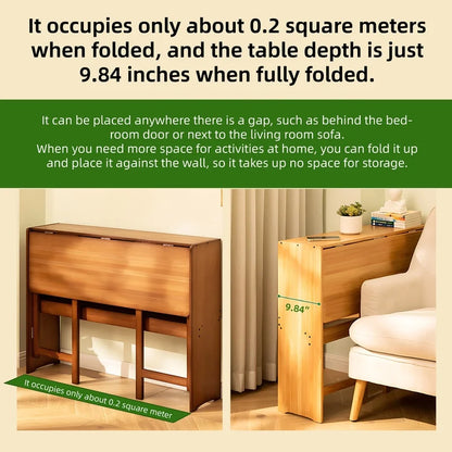 Foldable Bamboo Computer Desk for Small Spaces