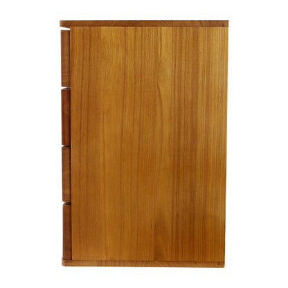 Wooden Desktop Storage Organizer with Lockable Drawers