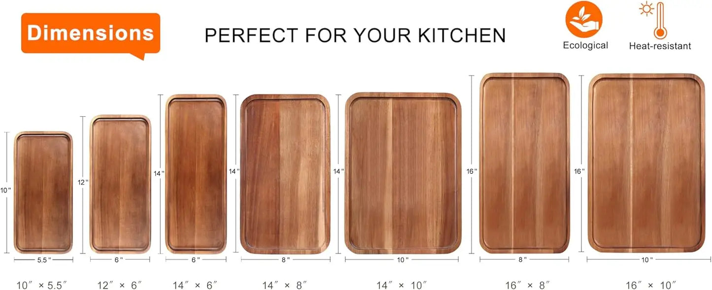 Small Wooden Platters Rectangle Charcuterie Boards