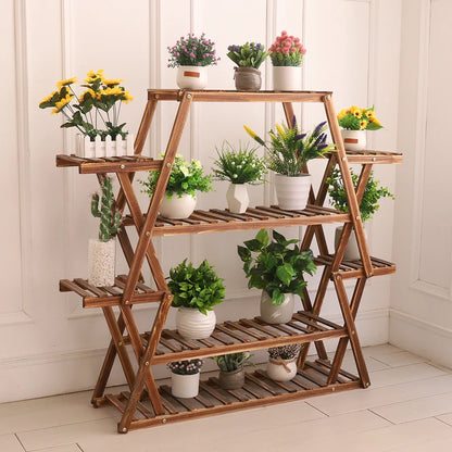 Extra Large Wood Flower Rack Indoor and Outdoor