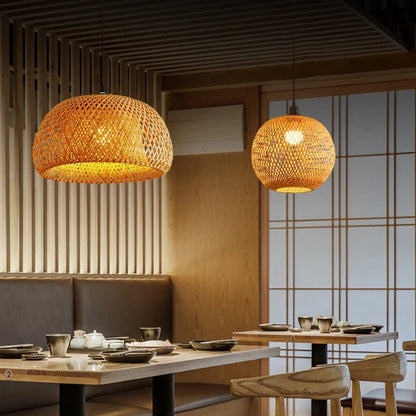 Bamboo Lantern 30cm Pendant Lamp