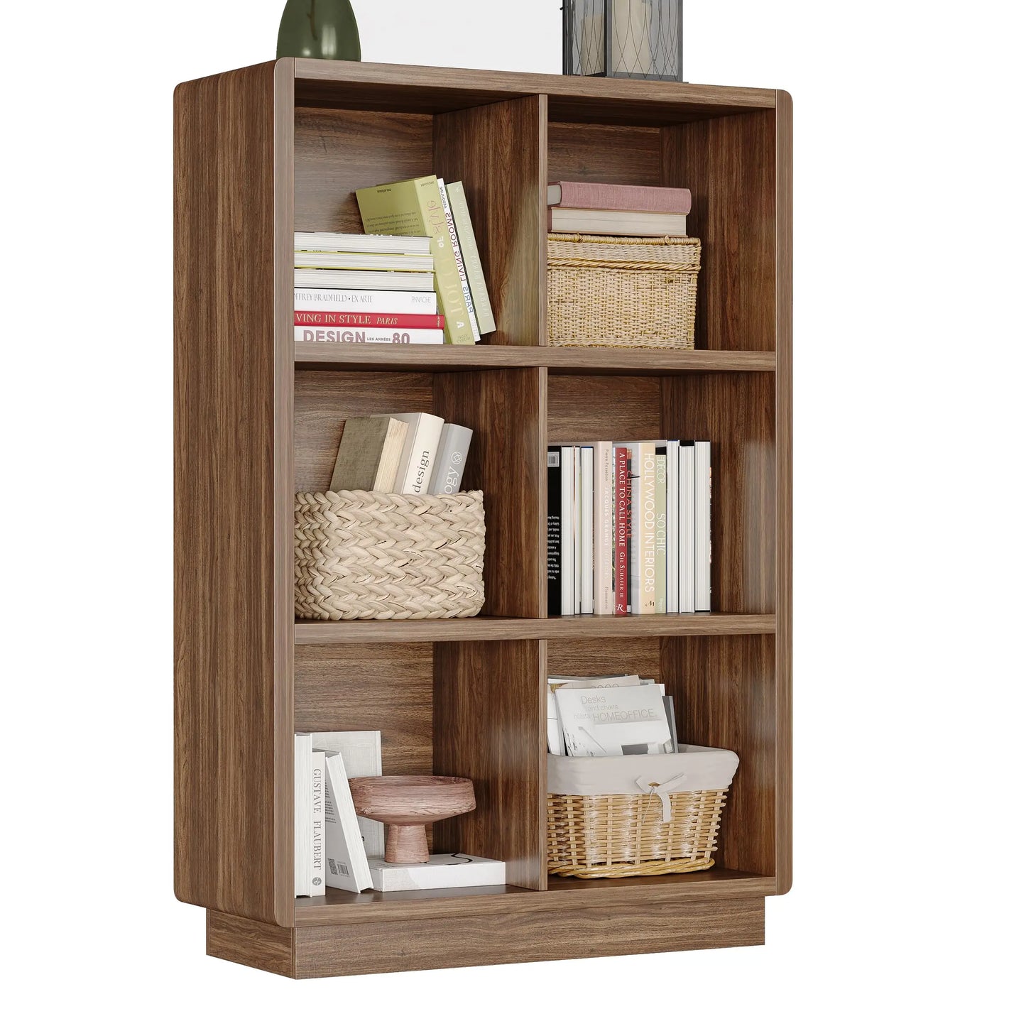 4 Cube Wooden Bookcase Storage Organizer