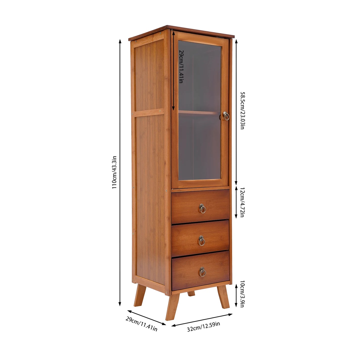 Home Coffee Wine Bar Wood Corner Cabinet