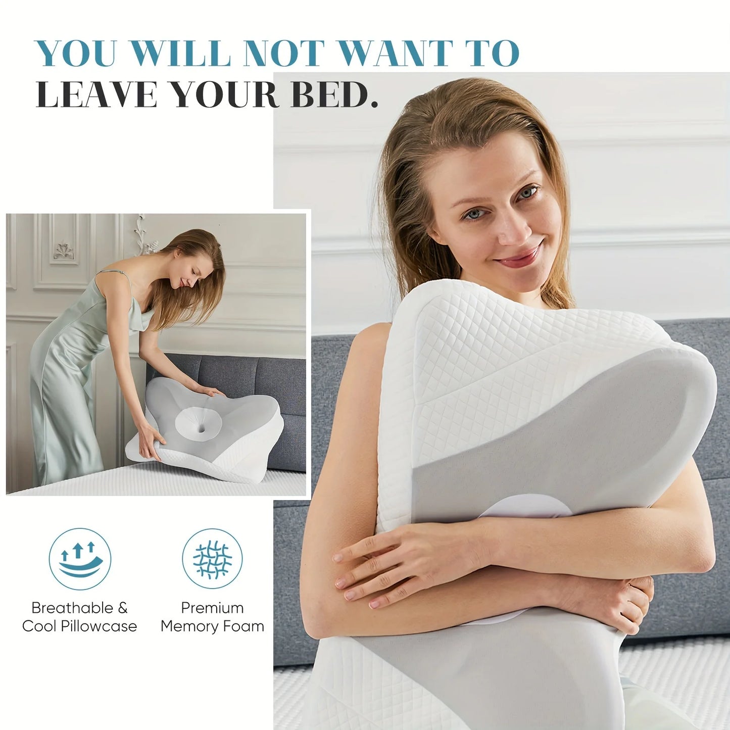 Ergonomic Contour Neck Pillows for Neck Relief