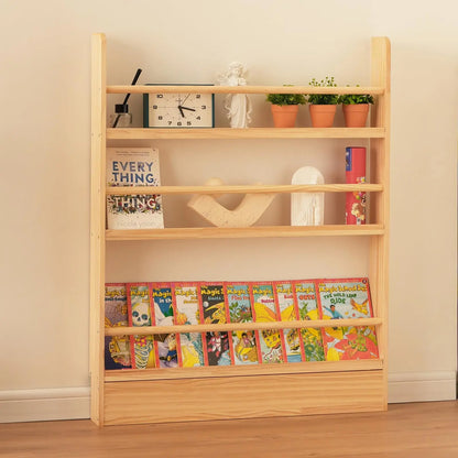 6 Tier Solid Wood Bookshelf