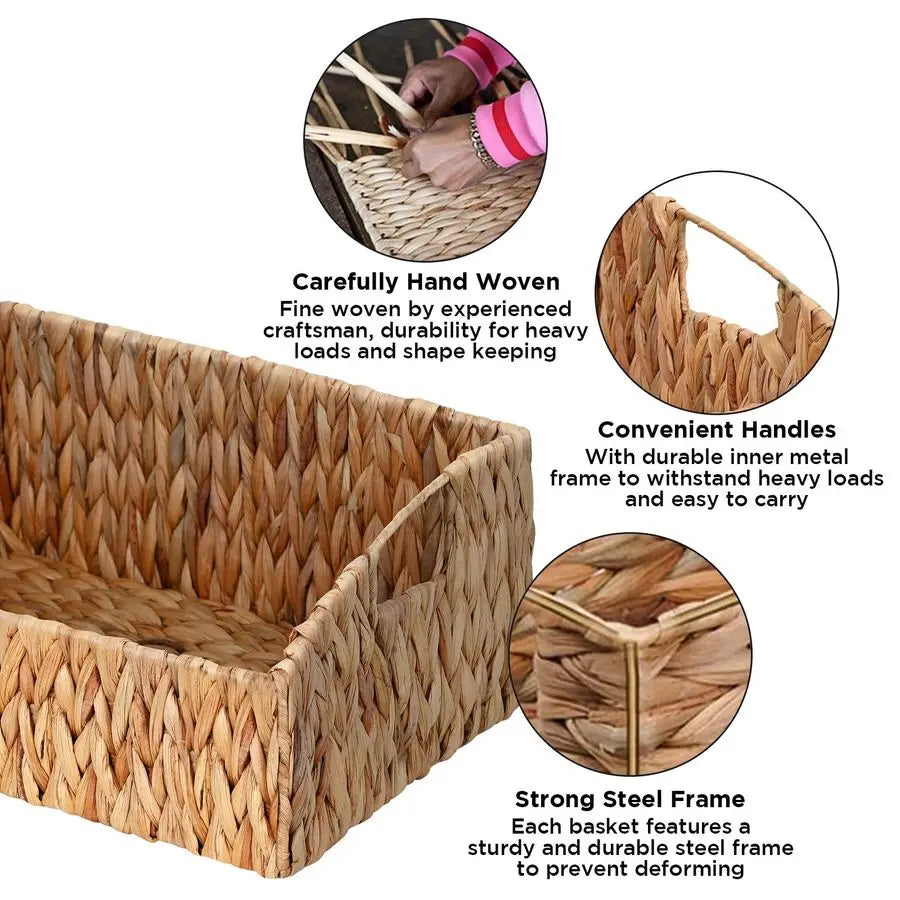 Rattan Storage Baskets Handwoven Wicker Bins