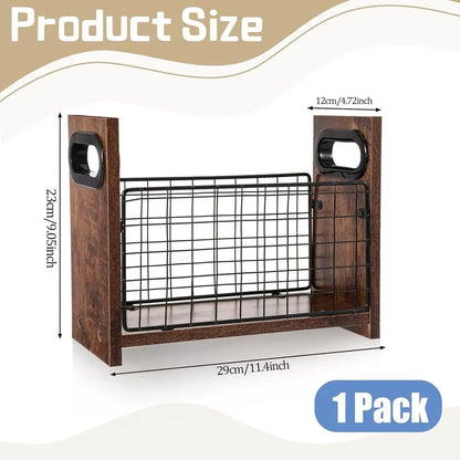 Magazine Holder Slim Rack Storage Basket Organizer