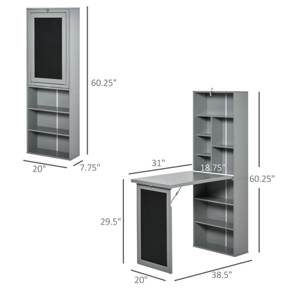 Fold-Out Convertible Office Desk computer folding desk