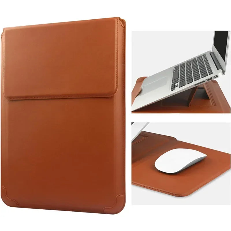 Portable Leather Laptop Sleeve Case Bag  Cover