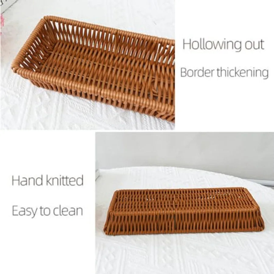 Handwoven Utensil Basket Mini Bread Basket