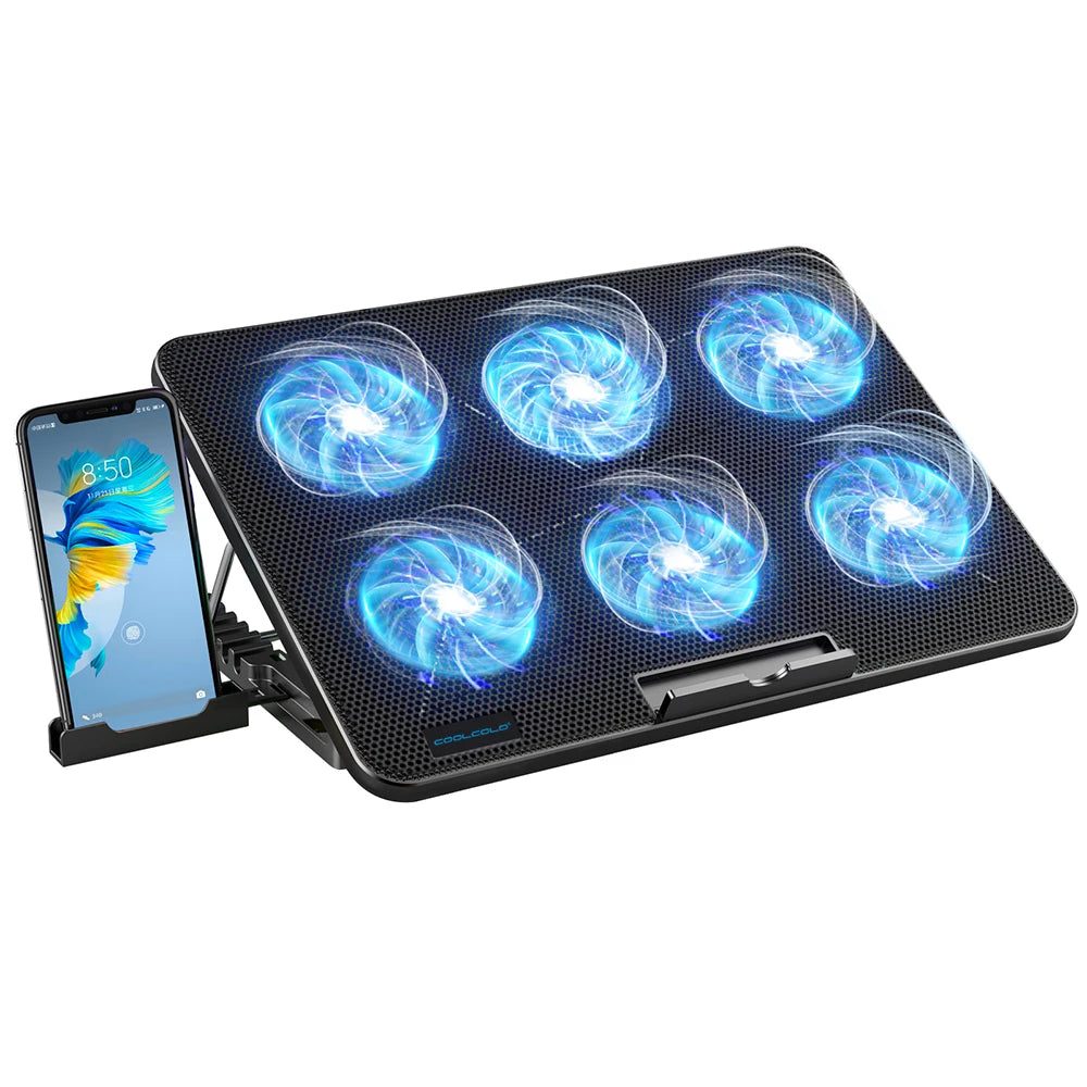 Laptop Cooling Pad with 6 Quiet Fans