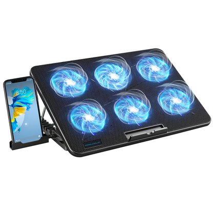 Laptop Cooling Pad with 6 Quiet Fans