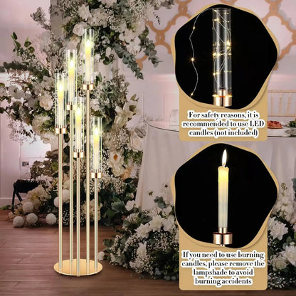 2PCS 46"Tall Floor Candlestick Holder