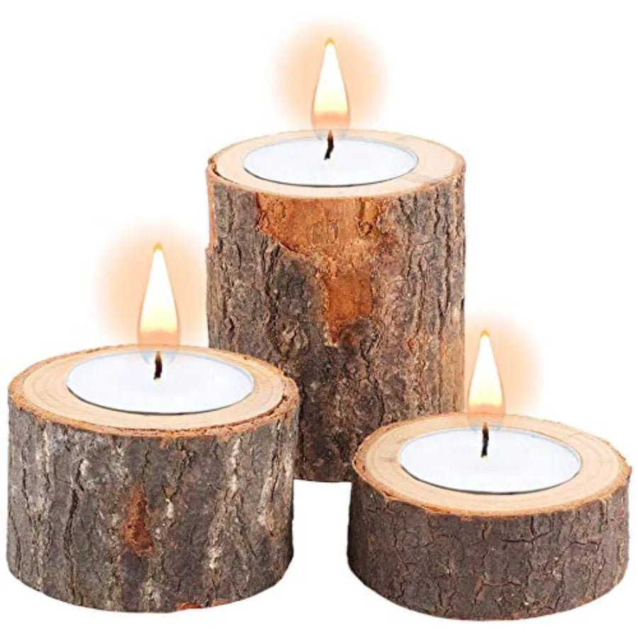 Personalized Natural Wooden Votive Tealight Holder
