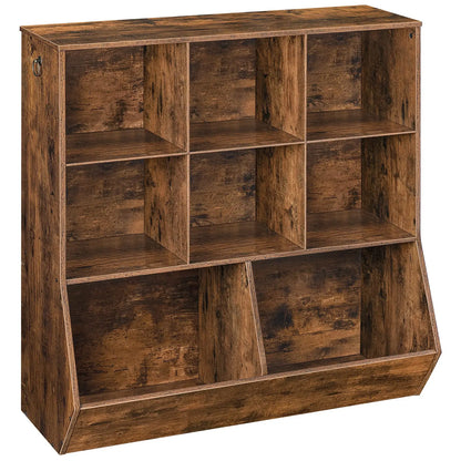 8 Compartment Open Shelf Storage Cabinet