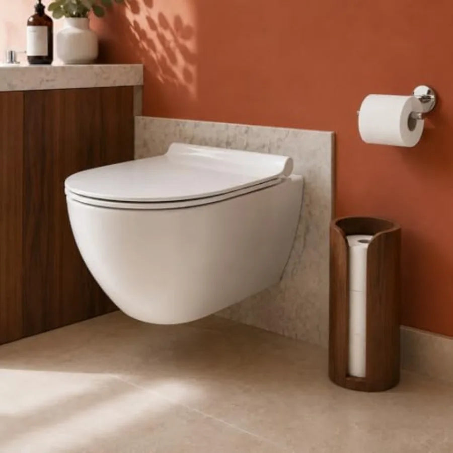 Plywood Free Standing Toilet Paper Holder