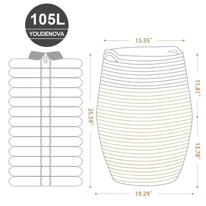 Rope Laundry Hamper Collapsible Basket