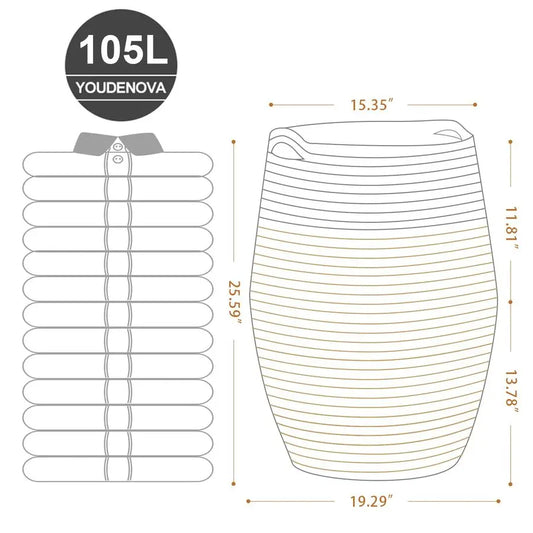 Rope Laundry Hamper Collapsible Basket