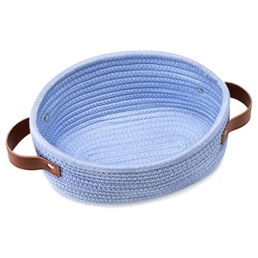 Small Woven Mini Cotton Rope Storage Basket