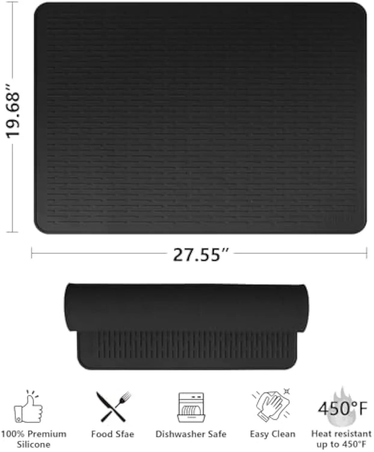 Extra Large Dish Drying Mat for Kitchen