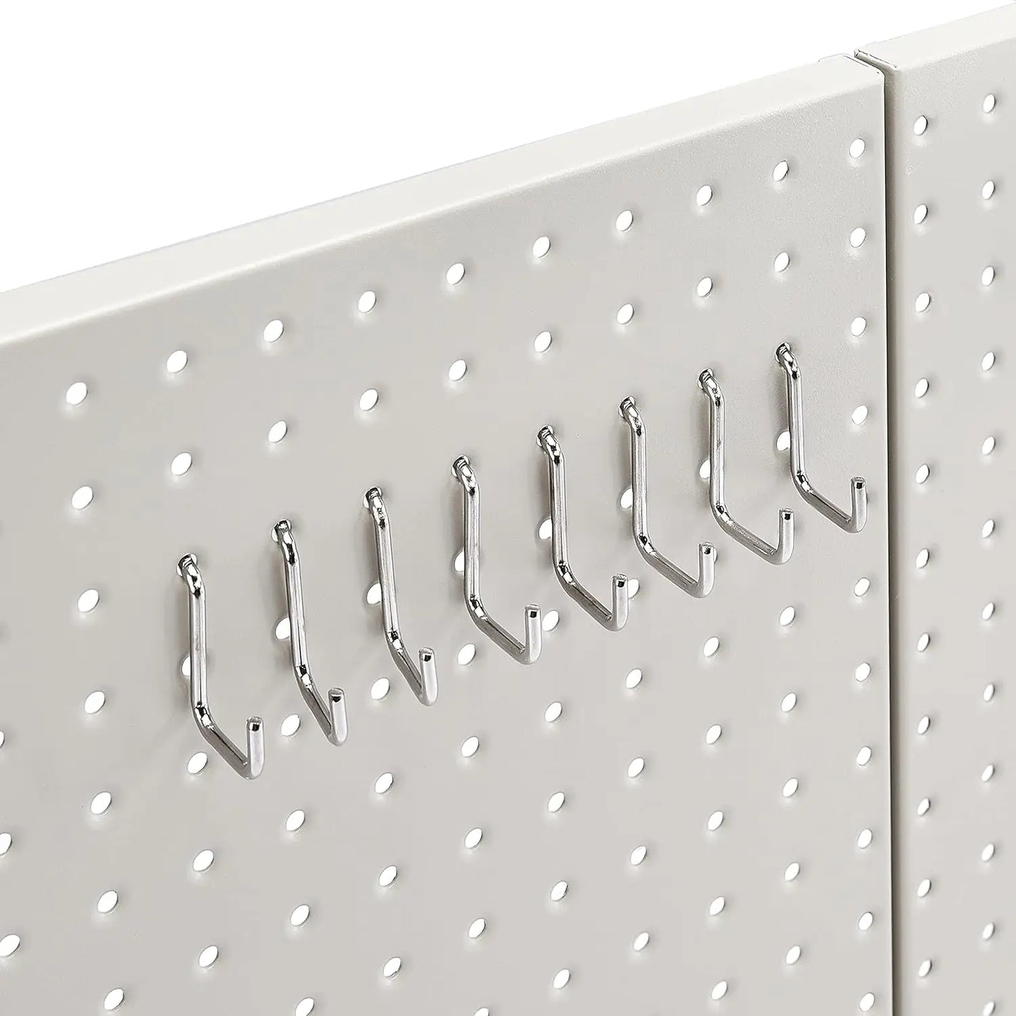 48-Piece Gray Metal Pegboard Kit