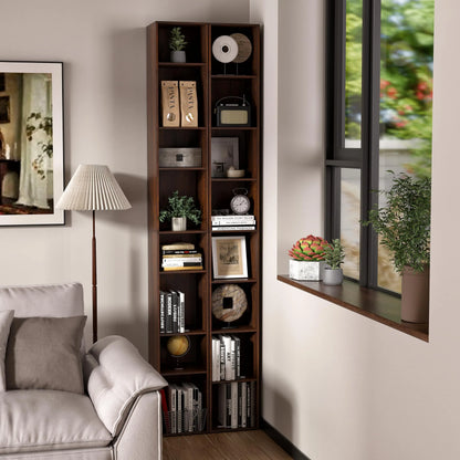 6-Tier Tall Cube Bookshelf Modern Storage Organizer