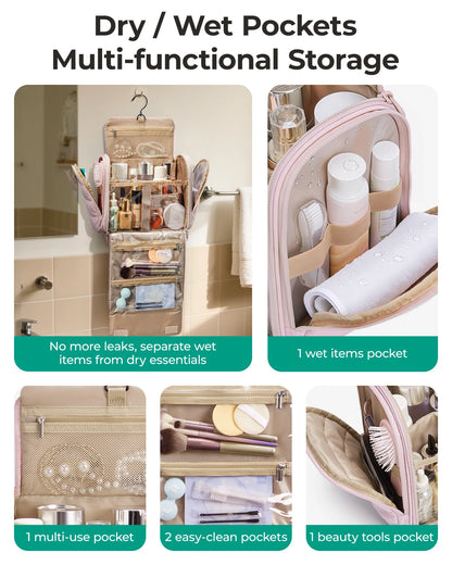 Toiletry Bag for Women with Hanging Hook