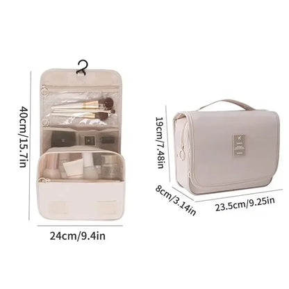 Hanging Makeup Foldable Compartment Travel Case