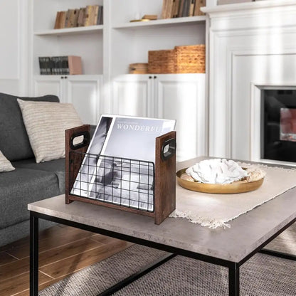 Magazine Holder Slim Rack Storage Basket Organizer