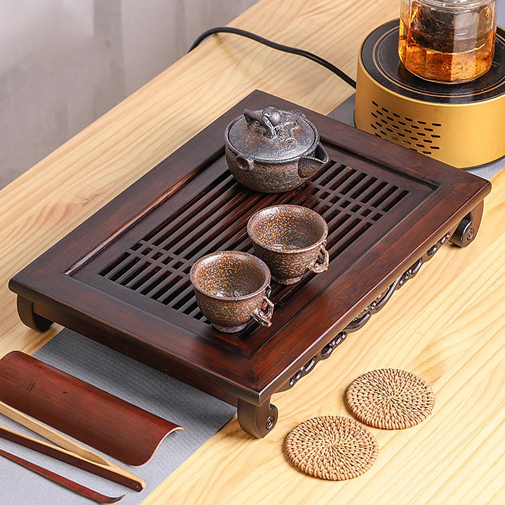 Portable Tea Storage Cabinet Tea Tray