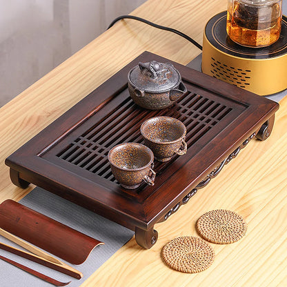 Portable Tea Storage Cabinet Tea Tray