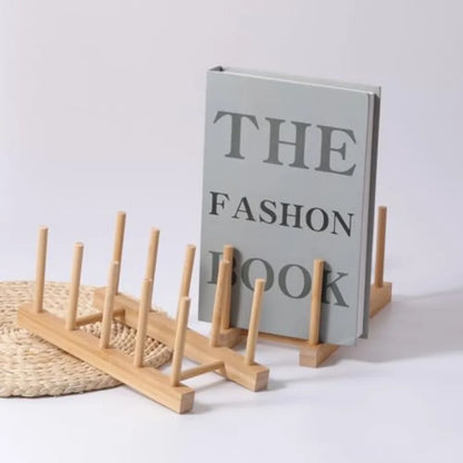 Bamboo Dish Rack Organizer for Kitchen Cabinets