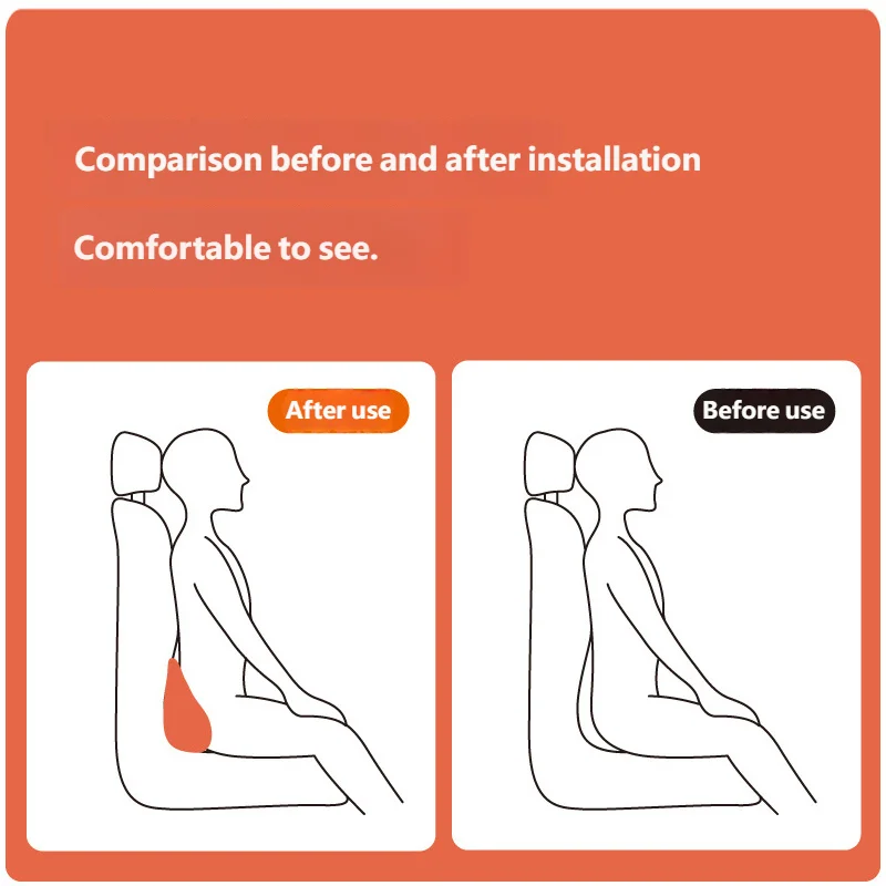 Car Memory Foam Lumbar Support Cushion Waist Pillow
