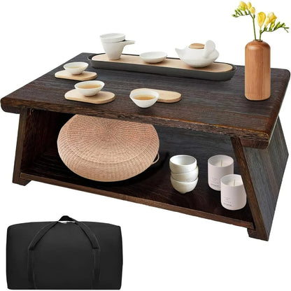 Low Meditation Table for Sitting on The Floor