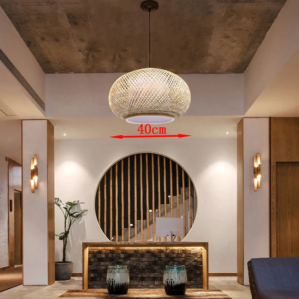 Decorative LED Bamboo Pendant Lamp