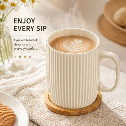 Ceramic Coffee Mugs Set of 4  with Handles